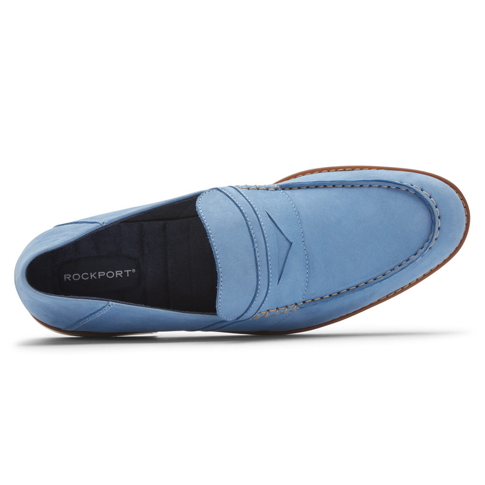 Rockport Singapore Mens Loafers - Style Purpose 3 Penny Blue - EH4063519